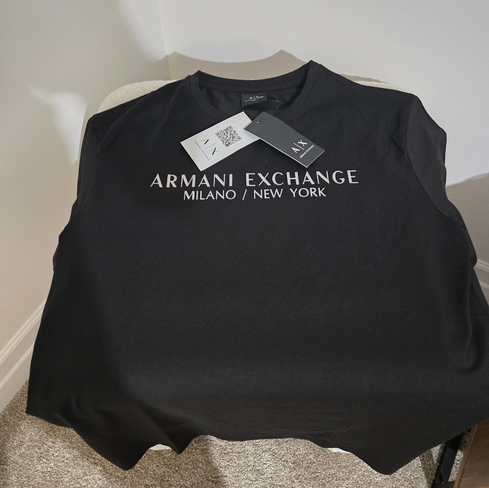 Armani Exchange Black T-Shirt 2XL Size
